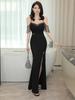 Elegant Strappy Slim Evening Dress for Sauna, KTV, and Karaoke