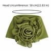 Big Flower Women's Turban Cap One Size Solid Color Side Flower Ramadan Hijab Breathable Comfortable Islamic Headscarf