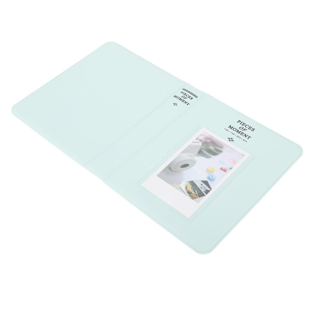 64 Cepli Fotoğraf Albümü Taşınabilir 3in PU Deri Kart Ciltli Fotoğraf Albümü Mini 12 11 9 için Yeşil