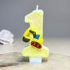 Creative Cross - Border Creative Engineering Vehicle Excavator Digital Birthday Candle Cake Decoration Handmade Birthday Candle