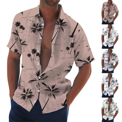 Hawaii-Hemd für Herren, Herren-Bowling-Hemden im Vintage-Stil, kurzärmelig, Sommer-Strandhemd