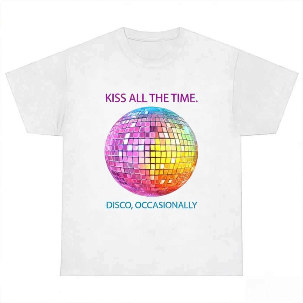 Kiss All The Time Disco Occasionally Harry Styles 2026 Album Unisex 100cotton Shirt Summer ONeck Vintage Clothes