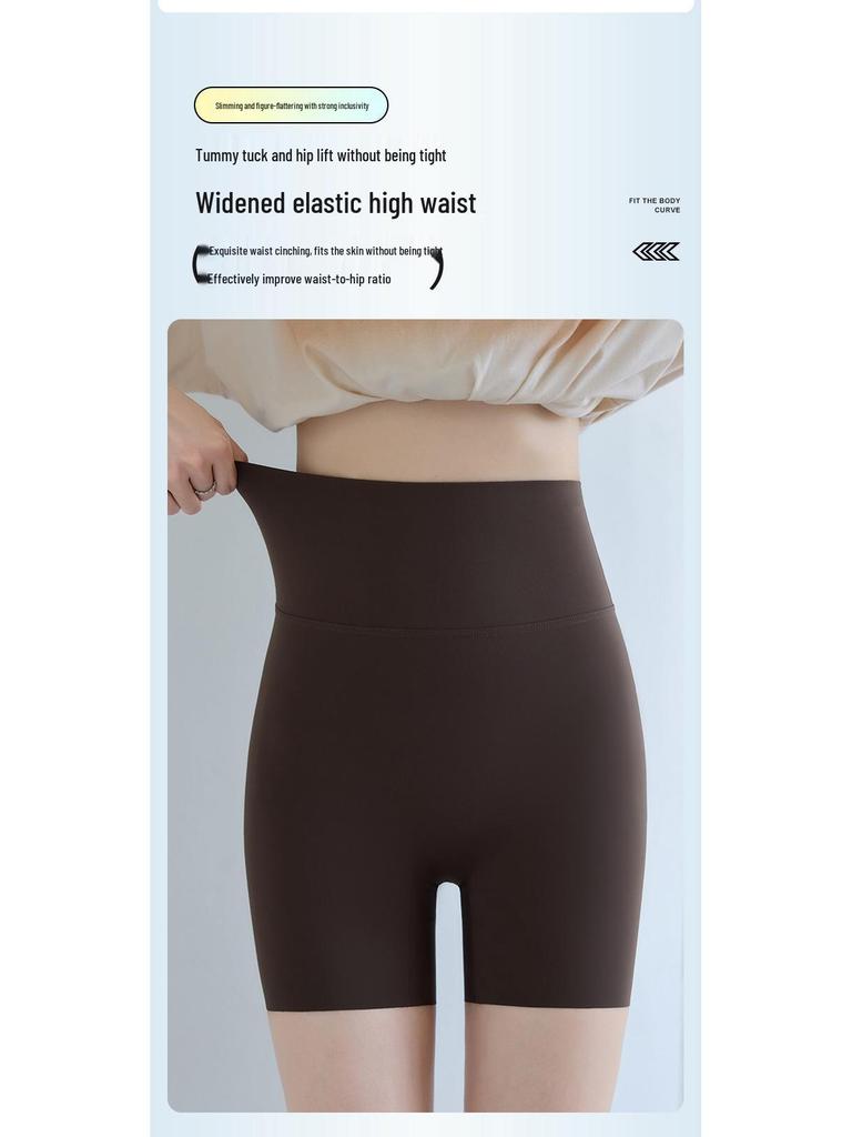 Shark Women's Anti-Exposure Tummy Control Slimming Yoga Leggings - Hip Lift, Summer Thin Safety Cycling Shorts