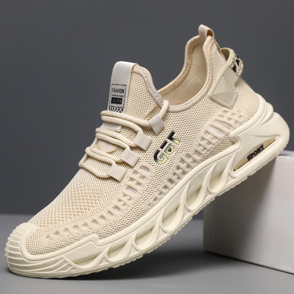 

Breathable fly-woven men s shoes are comfortable and simple, versatile sports shoes, fashion trend, student tide shoes, casual running shoes 44