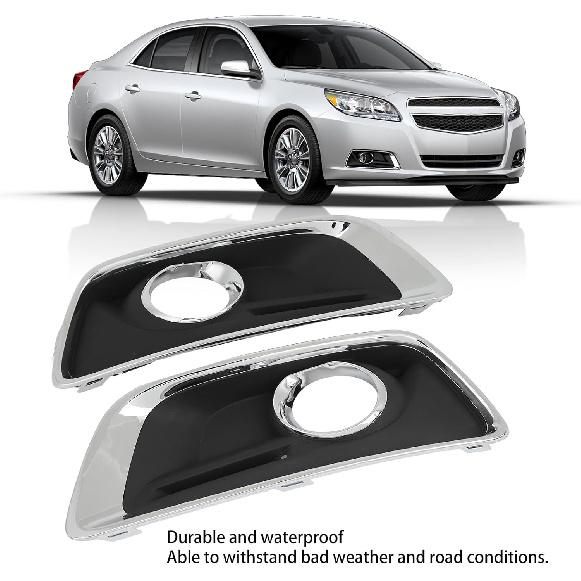 Bnineteenteam Bumper Lower Fog Light Frame Cover,1pair Fog Light Cover Grille Bezel Left Right Fog Light Frame Replacement for Malibu 2012 to 2015