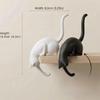 Adhesive Wall Hooks Decorative Wall Hooks Shelf Edge Design Hanging Holder Fashion Cat Tail Hooks