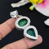 Green Jade Gemstone Handmade 925 Sterling Silver Jewelry Pendant 1.73" KG-119