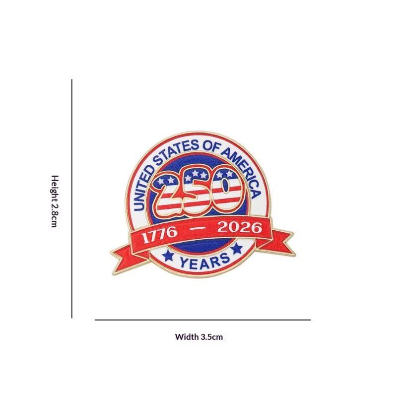 USA 250th Anniversary Enamel Lapel Pins 1/5PCS Patriotic Eagle Design Brooch Ideal Gift for Veterans Patriotism Activities