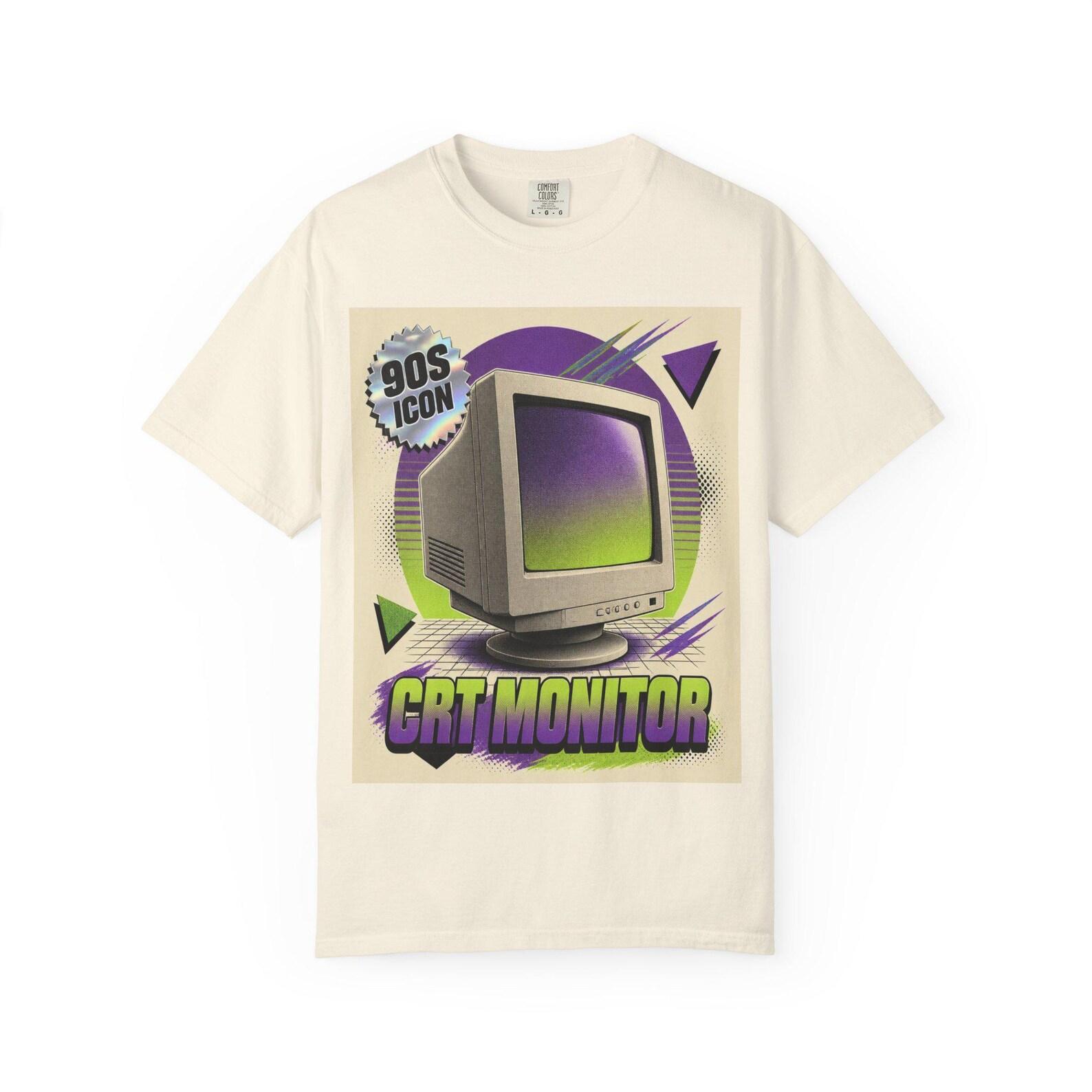 CRT Monitor 90s Icon Retro Shirt | Nostalgic 90s Kid Tee Gift 110