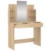 Makeup Table with Mirror Sonoma Oak 96 x 39 x 142 cm