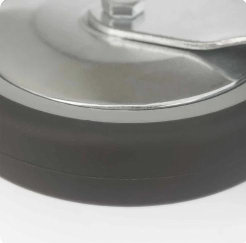 Swivel wheel 125mm 100kg swivel With brake metal rubber trolley wheel