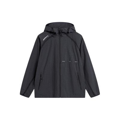 Li Ning CF Ultraviolett-Schutz UPF 100+ Leichte Sonnenschutzjacke Herrenjacken Schwarz AFDU725-1
