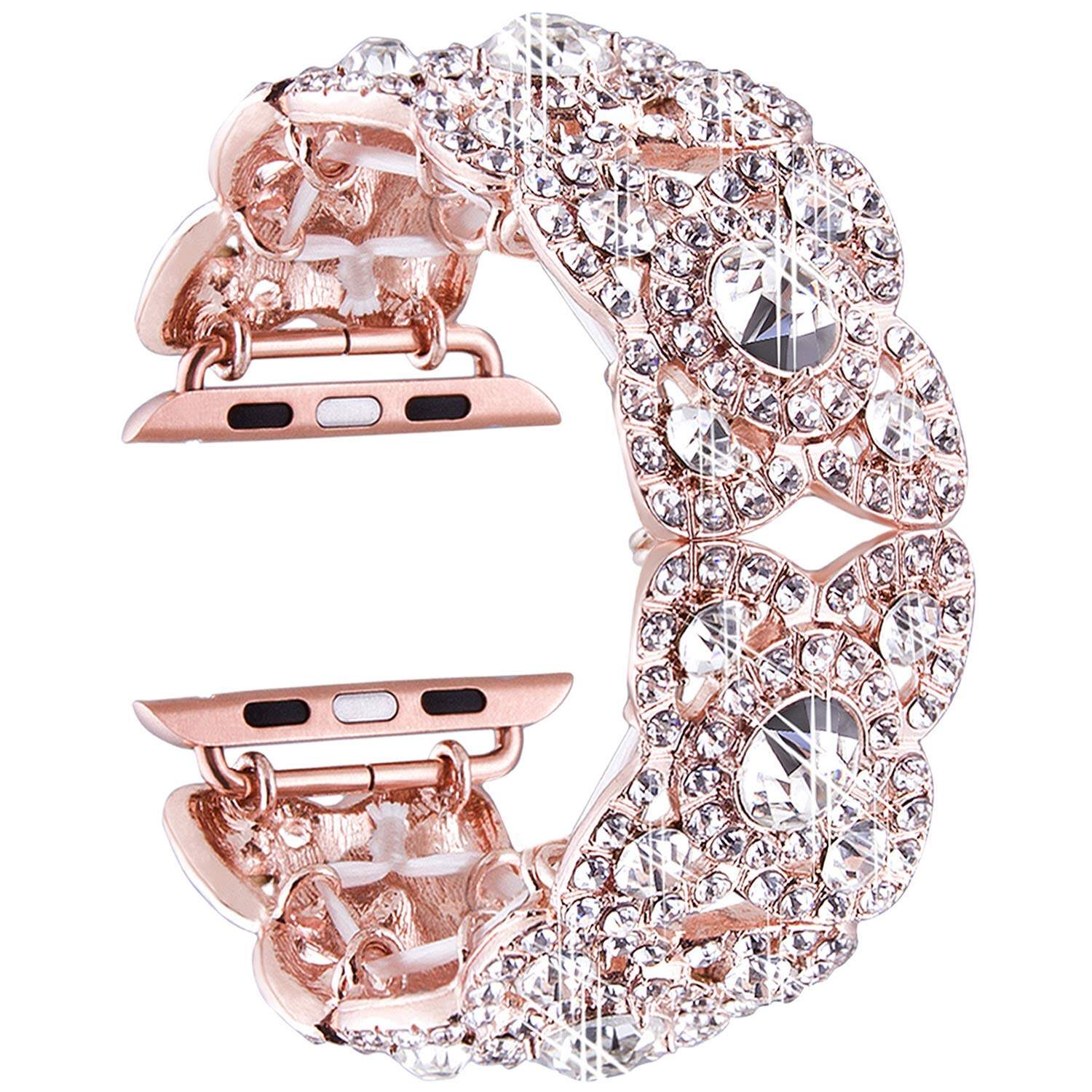 

Diamond Strap for Apple Watch Ultra 49mm Bling Metal Wristband iWatch Series 8 7 6 SE 5 4 3 38mm 40mm 42mm 44mm 41mm 45mm 42 44 45 49mm рожевий колір золота