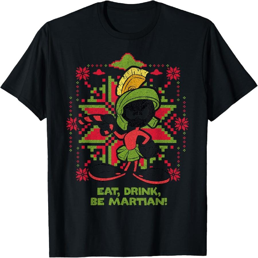 Marvin Martian Xmas Eat T-Shirt XXXXXL чёрный