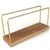 Coffee Pour Manual Brew Stand BrassToned Over Solid Wood for Baristas, Home,