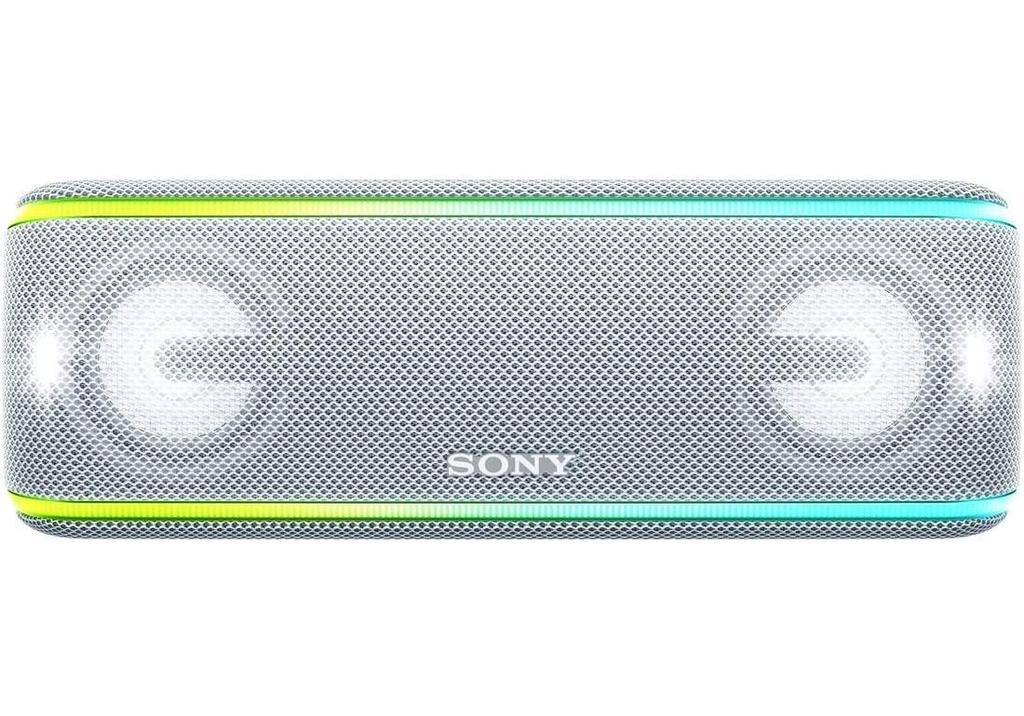 Sony Wireless Portable Speaker Smartphone App Lighting 2018 Model With Microphone White SRS-XB41 W Waterproof/Dustproof/Rustproof/Bluetooth/Dedicated