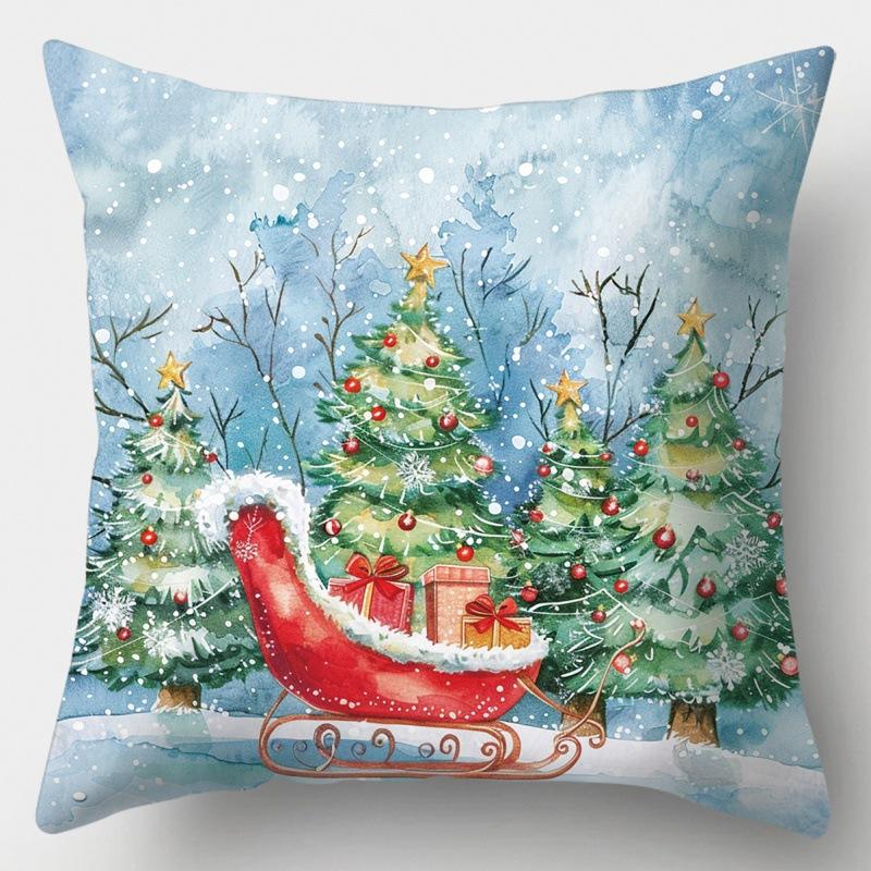 Christmas Pillowcase Office Seat Cushion Home Bedside Pillowcase