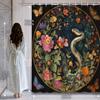 Mysterious Garden Shower Curtain - Flower Room Snake Wall Hanging Living Room, Bedroom Decoration - Charming