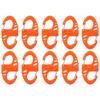10pcs S Shaped 8 Shaped Snap Keychain Hook Clip Outdoor Molle Backpack Quick Release BuckleOrange