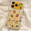 Yellow & White Silicone Double-Sided Phone Case for iPhone 16 Pro Max with Electroplated Window