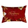 New Christmas Waist Pillow Case Long Pillow Pillow Golden Snowflake Home Cushion Cover