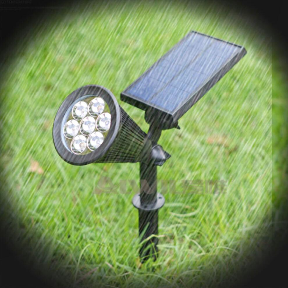 Pannello Solare a 7 LED Impermeabile Luci da Inondazione Alimentate a Energia Spot per Giardino Prato