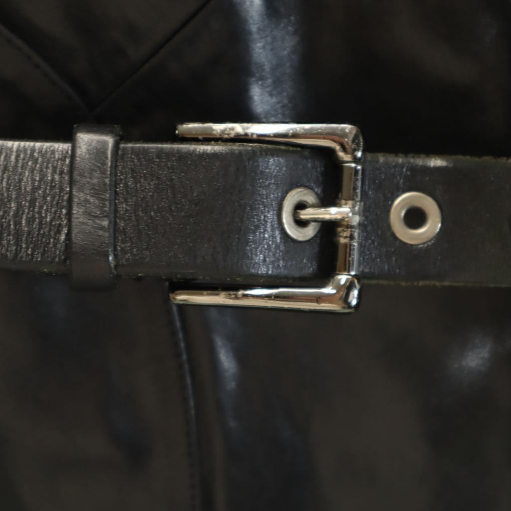 AKIRANAKA Horsehide Leather Double Riders Jacket 1 Black Women Used