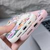 Flower Print Soft Phone Case For iPhone 16 15 14 Pro Max 16 Plus 12 13 Pro 11 Luxury Leather Texture TPU Shockproof Cover Fundas