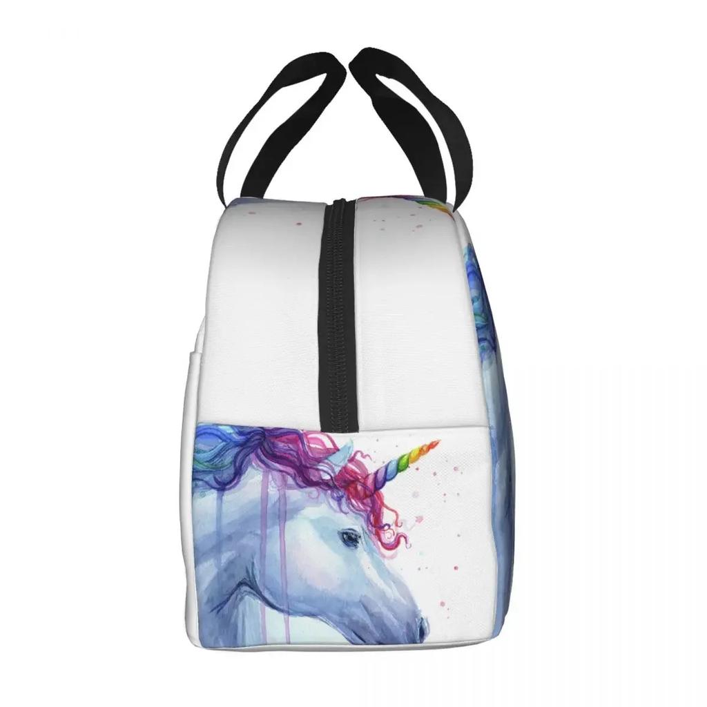 Cartoon Rainbow Unicorn Lunch Bag Women Cooler Thermal Insulated Lunch Box for Kids School Children Work Picnic Food Tote Bags