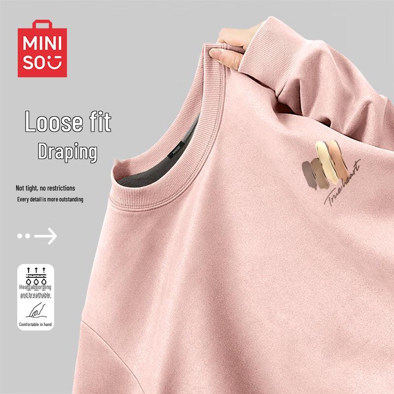 MINISO Men s Fleece Suede Sweatshirt M 2555₽