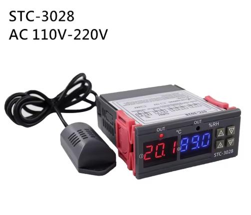 STC-1000 STC-3028 12V 24V 220V Cyfrowy Termostat Termometr Higrometr Regulator Temperatury i Wilgotności