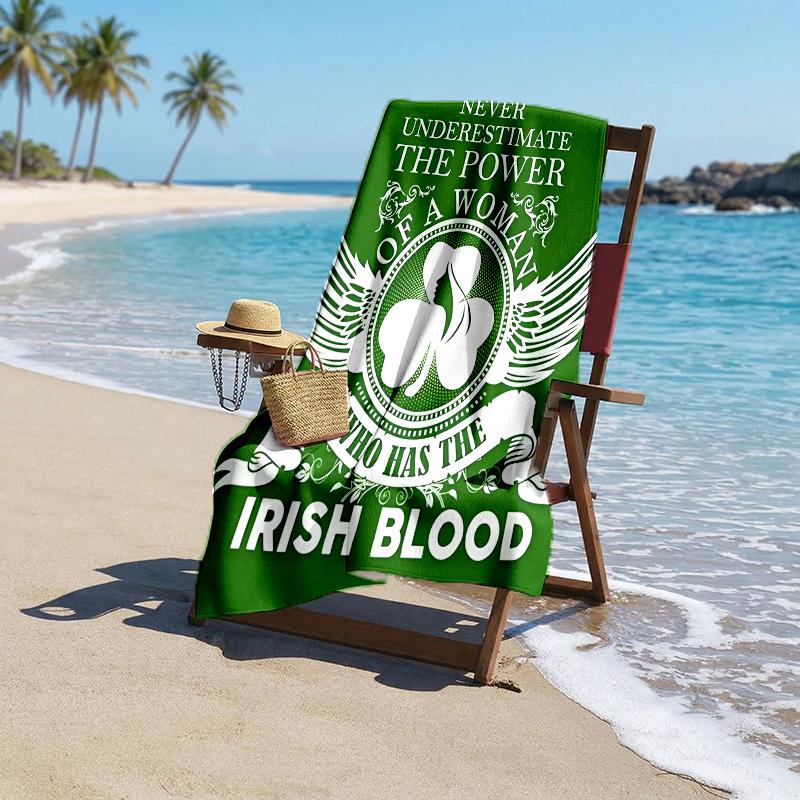Irish Fashion Beach Towel: Ideal for Summer Adventures Soft, absorbent and quick drying suitable for swimming and bathing