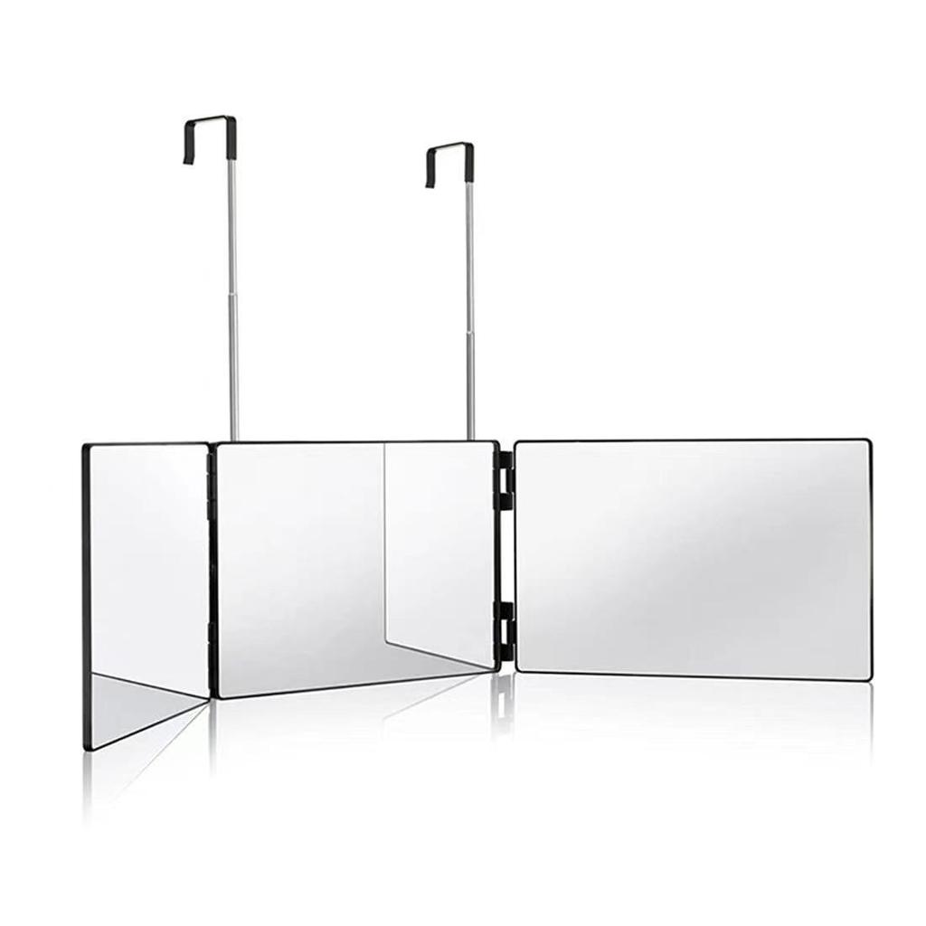 Three-Way Folding Telescopic Self-Haircut Mirror