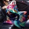 1pc piece flannel underwater world mermaid coral reef pattern small bed blanket, suitable