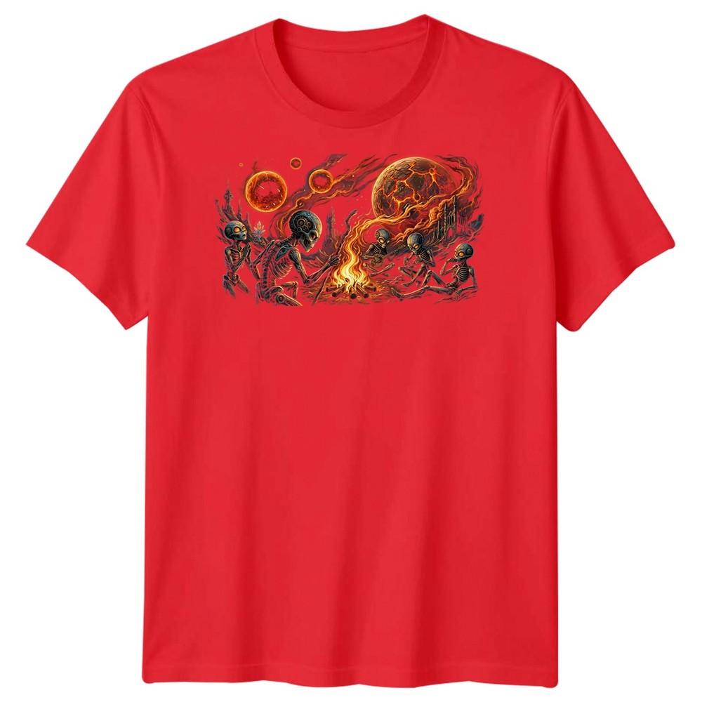 Alien Camping Unisexs T Shirt Ufo Et Adventure Night Area Trip