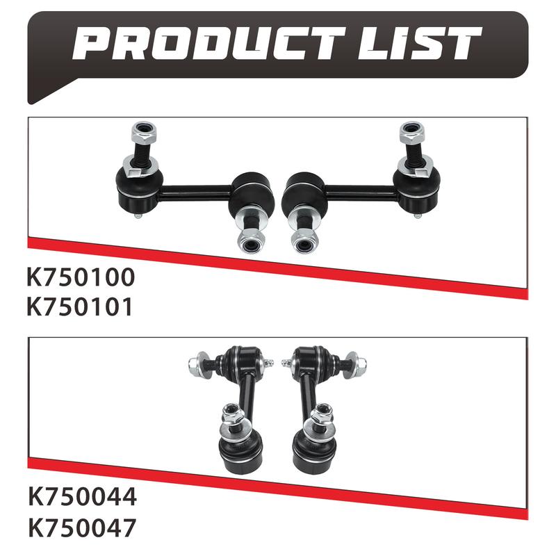TOPICKSAP 4pcs Front Rear Stabilizer Sway Bar Links Kits for Nissan 350z Infiniti G35 2003 2004 2005 - 2007 2008 2009