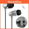 Silver Bullet Earphones Metal Deep Bass Wired Inear Headphones For Music Lovers