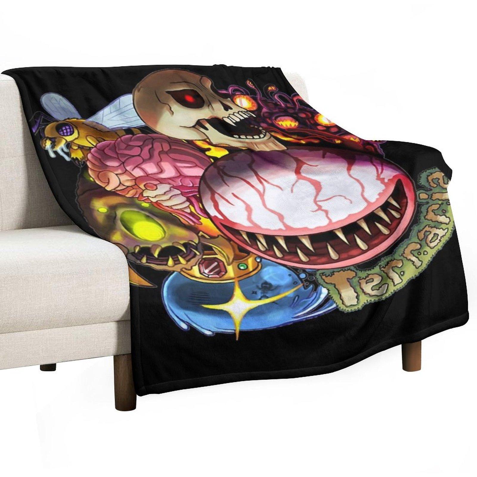 

Gifts For Men Terraria Game Boss For Fans Rush Halloween Throw Blanket Warm Multi-Purpose Sofa bed plaid Blankets 30x40in