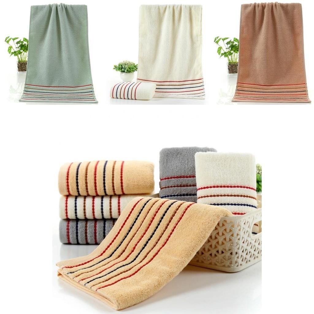 Large Striped Cotton Towel Soft And Absorbent Bath And Shower Towel For Adults And Kids