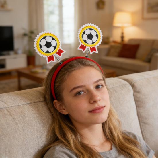 Football Headband Soft Lightweight Stretchy Fit Hair Hoop Football Match Cheering Props Game