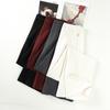 Gray Wide-Leg Wool Pants for Women - High-Waisted, Drapey, Straight-Leg Trousers, 2024 Spring/Autumn Collection