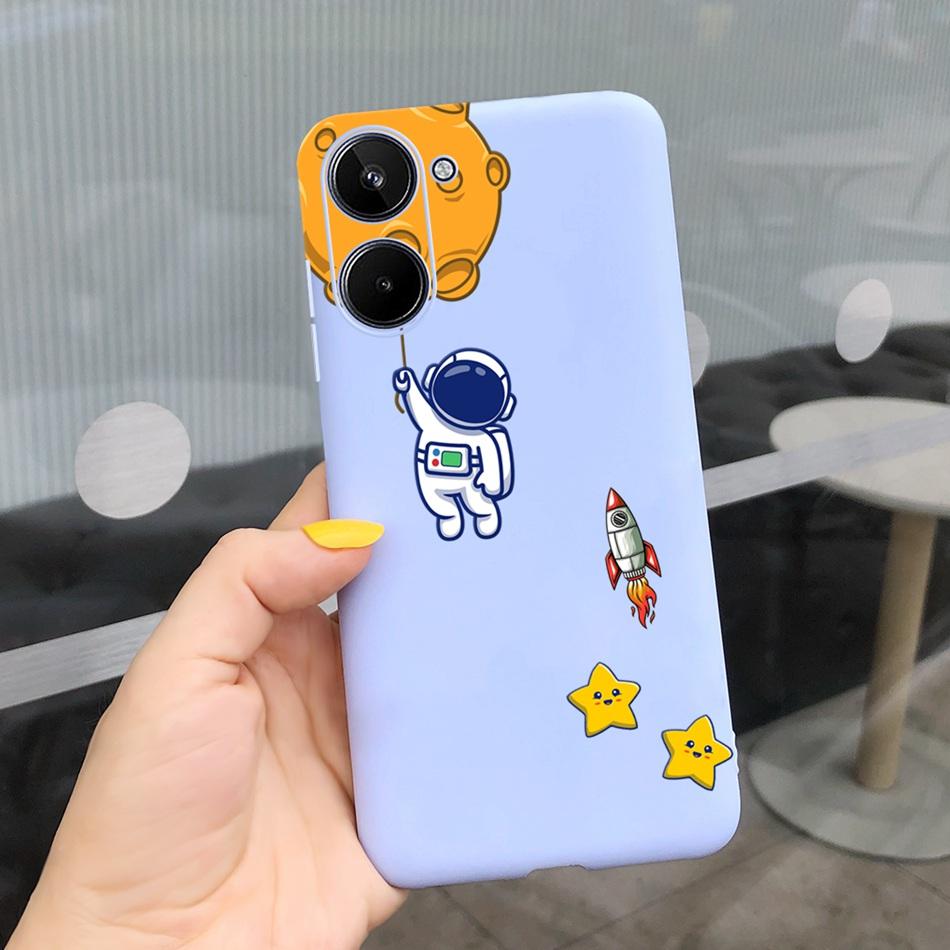 For Realme 10 2022 Fashion Girl Sunflower Yellow Phone Case For Realme10 RMX3630 4G Candy Color Soft Silicone TPU Cases