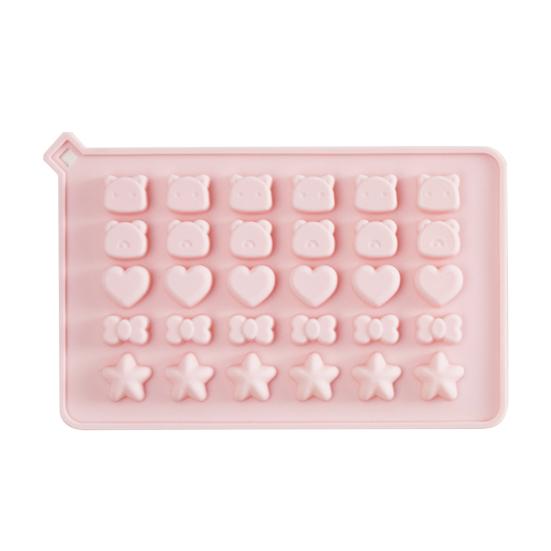 Silikon Bonbonform Gummibärchenformen Einfaches Entformen von Schokolade Reinigen Vielseitige Tabletts Herstellungsform für