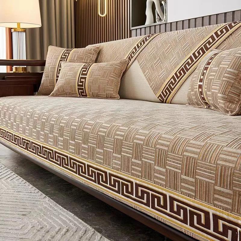 Luxury Soft Chenille Sectional L Shape Sofa Towel Four Season Universal Sofa Cover Anti-slip Couch Covers for Living Room