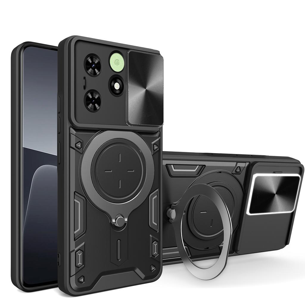 For TECNO Spark Go 2024 4G/Spark 20/Spark 20C/Pop 8 Case Kickstand Cover (With Flash Light Hole)