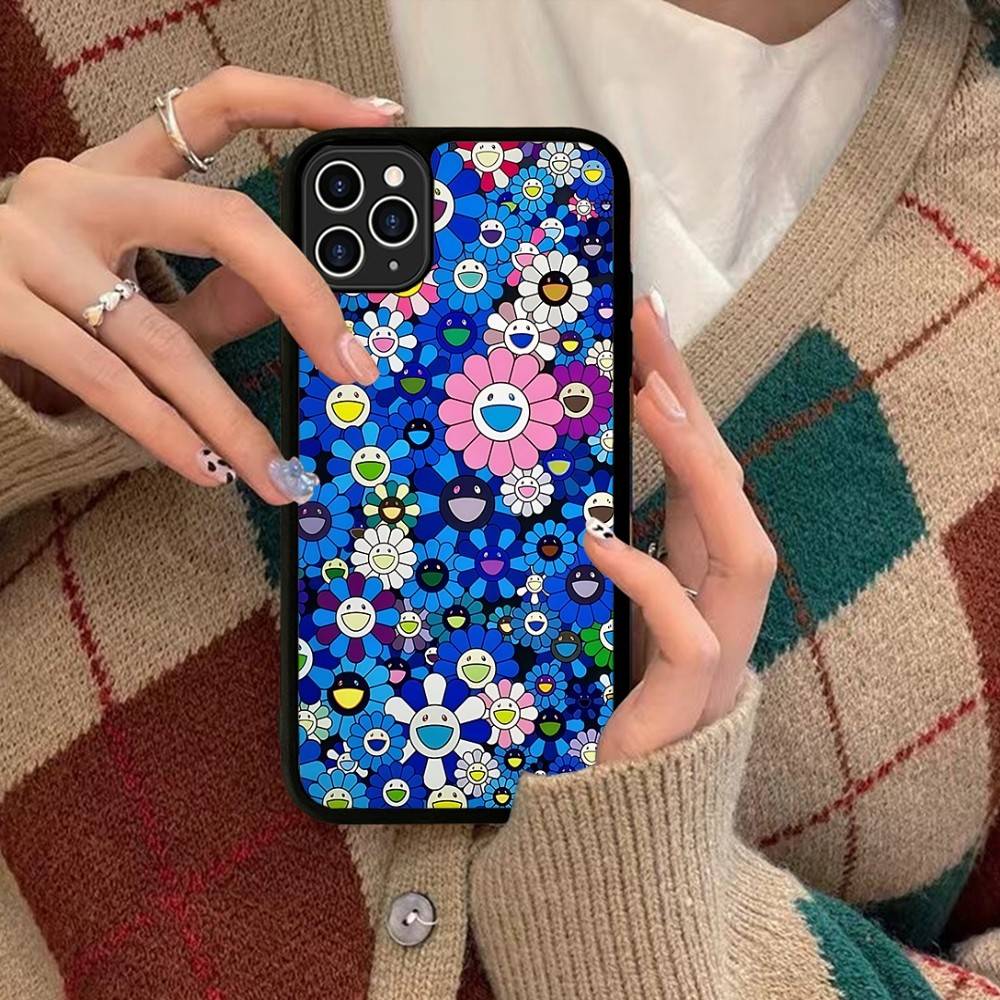 T-Takashi M-Murakami For IPhone 17 16 15 14 13 12 11 Pro Max Plus Shockproof PC+TPU Phone Back Cover