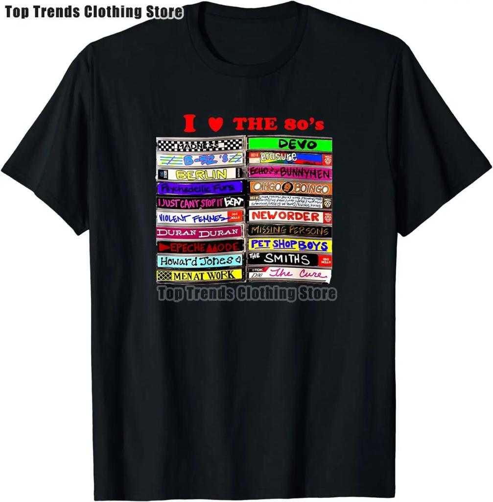 I Love The 80s T Shirts For Men Party Funny Vintage Brithday T Shirt Best Gift Tops & Tees Pure Cotton Casual