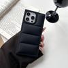 New Leather Square Down Jacket Suitable for iPhonel 16 Promax 15 Plus 14 Pro Max 13 12 11 Phone Case Soft Touch Protection