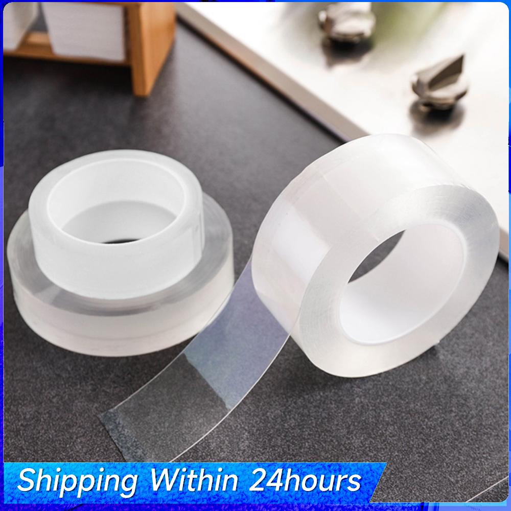 3 Meter Nano Tape Double Sided Tape Waterproof Nano Grip Tape Traceless Double Sided Sticky Strips for Bathroom Kitchen Sink Tap