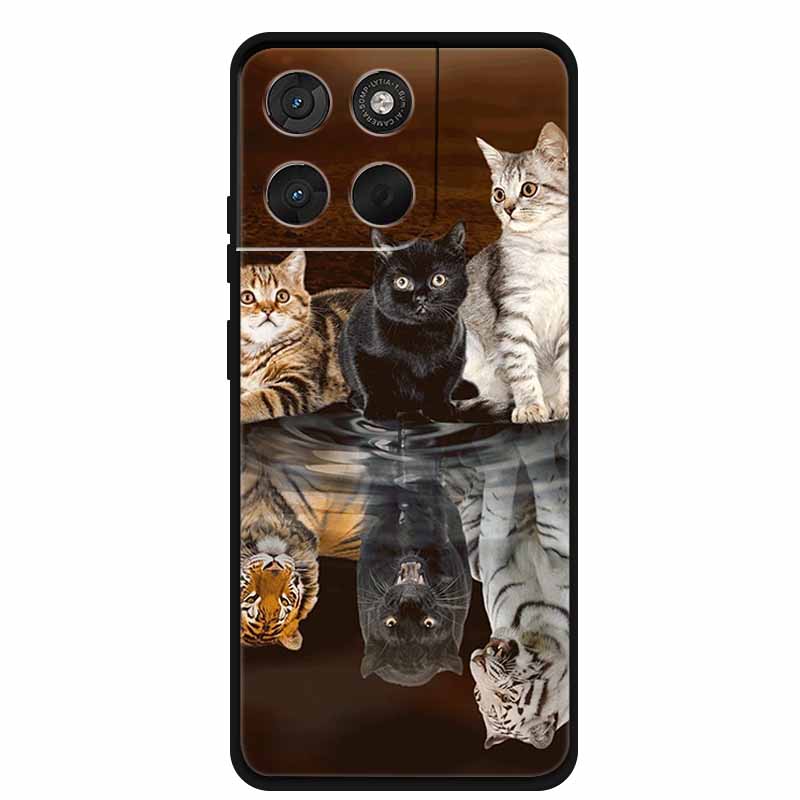 For Moto G67 G77 Case Cute Cat Luxury Soft Silicone Back Cover Phone Cases for Motorola Moto G77 5G MotoG67 Shockproof Fundas